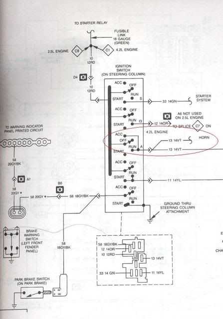 jeep cj7 ignition switch wiring diagram