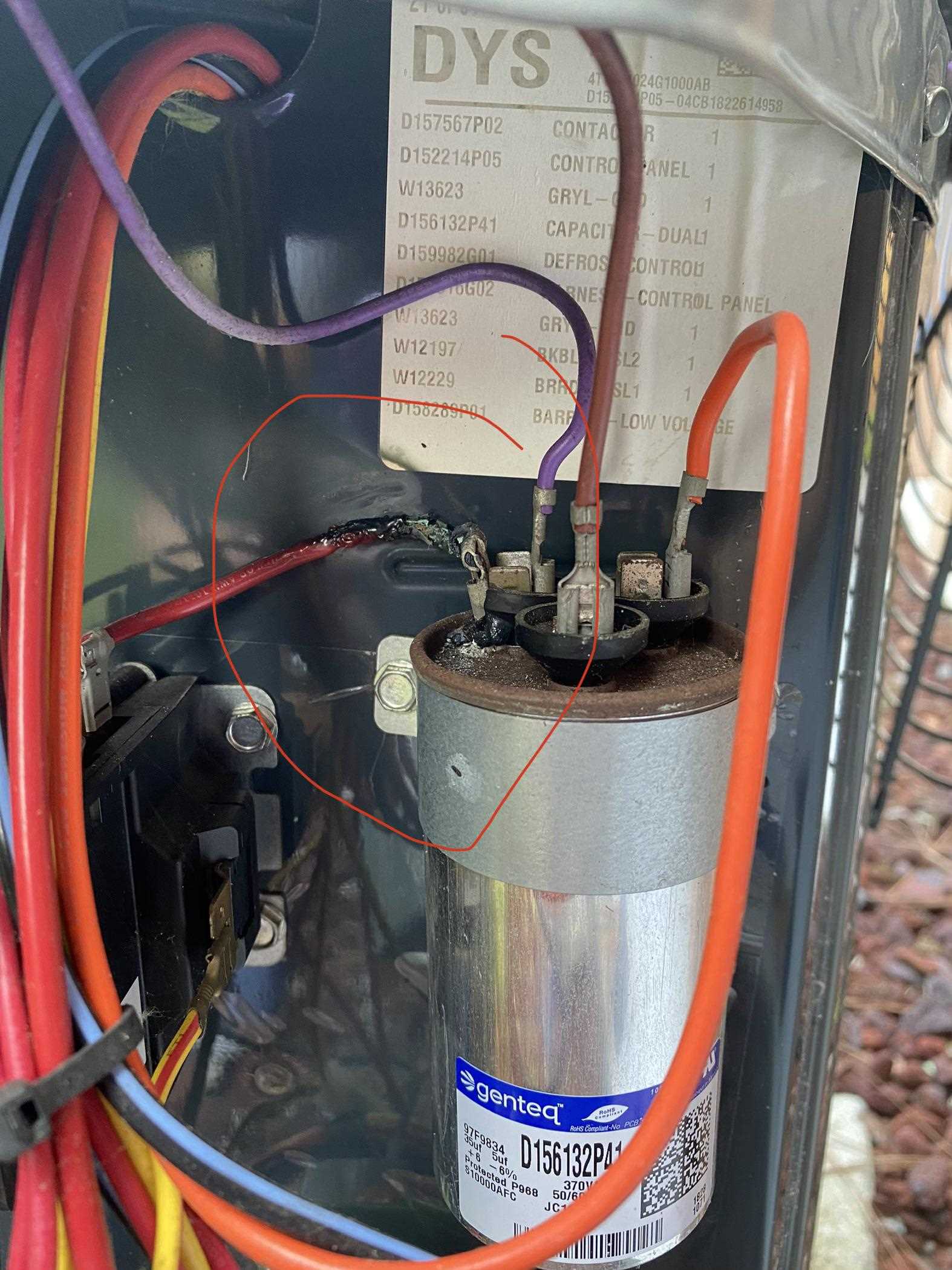 trane capacitor wiring diagram