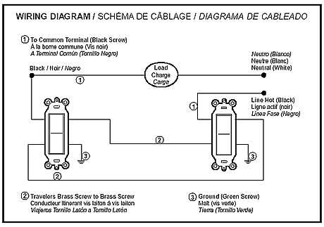 three way light switch wiring diagram