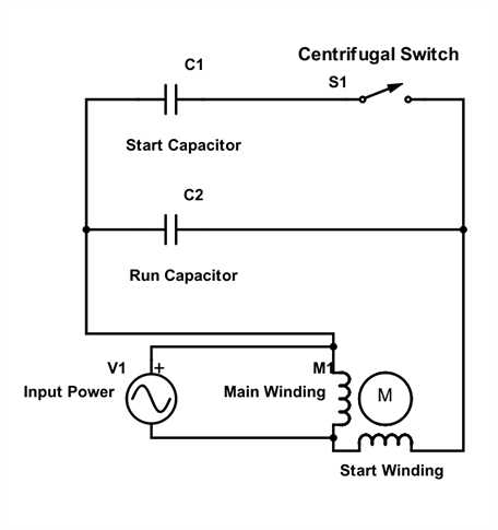 wiring diagram for ac capacitor