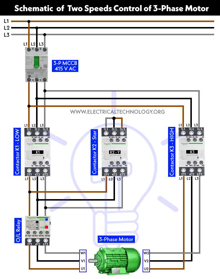 two speed motor wiring diagram