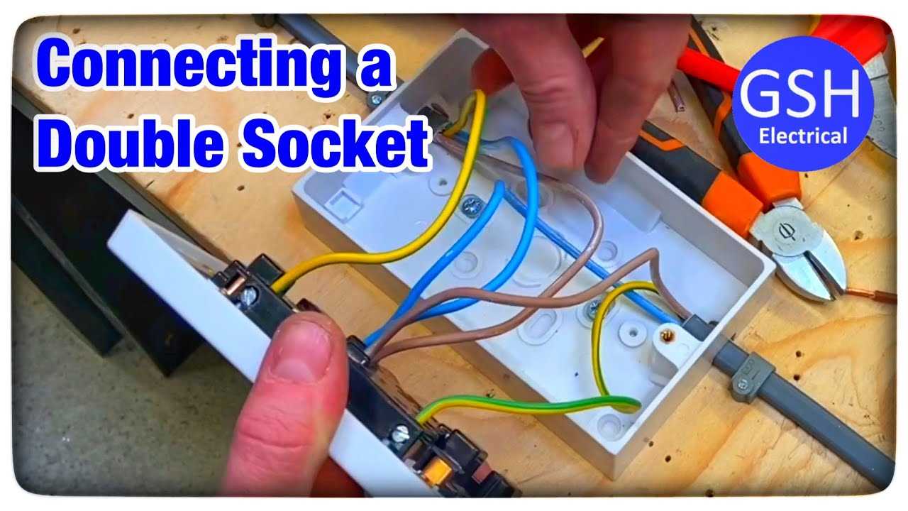 wall socket double plug socket wiring diagram