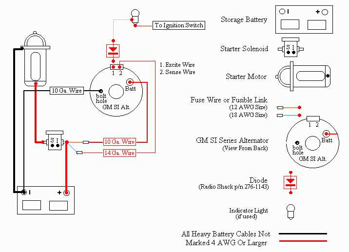 single wire alternator wiring diagram