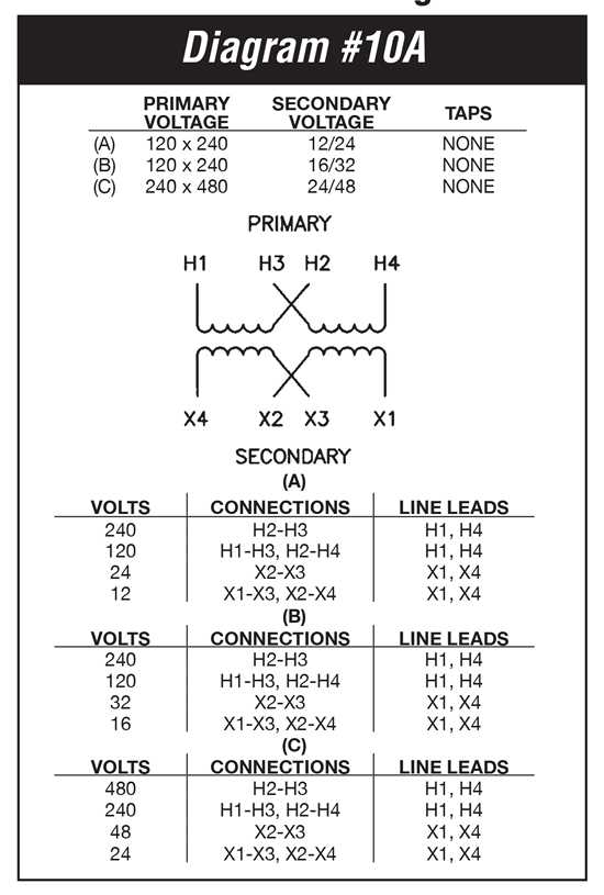 wiring a transformer diagram