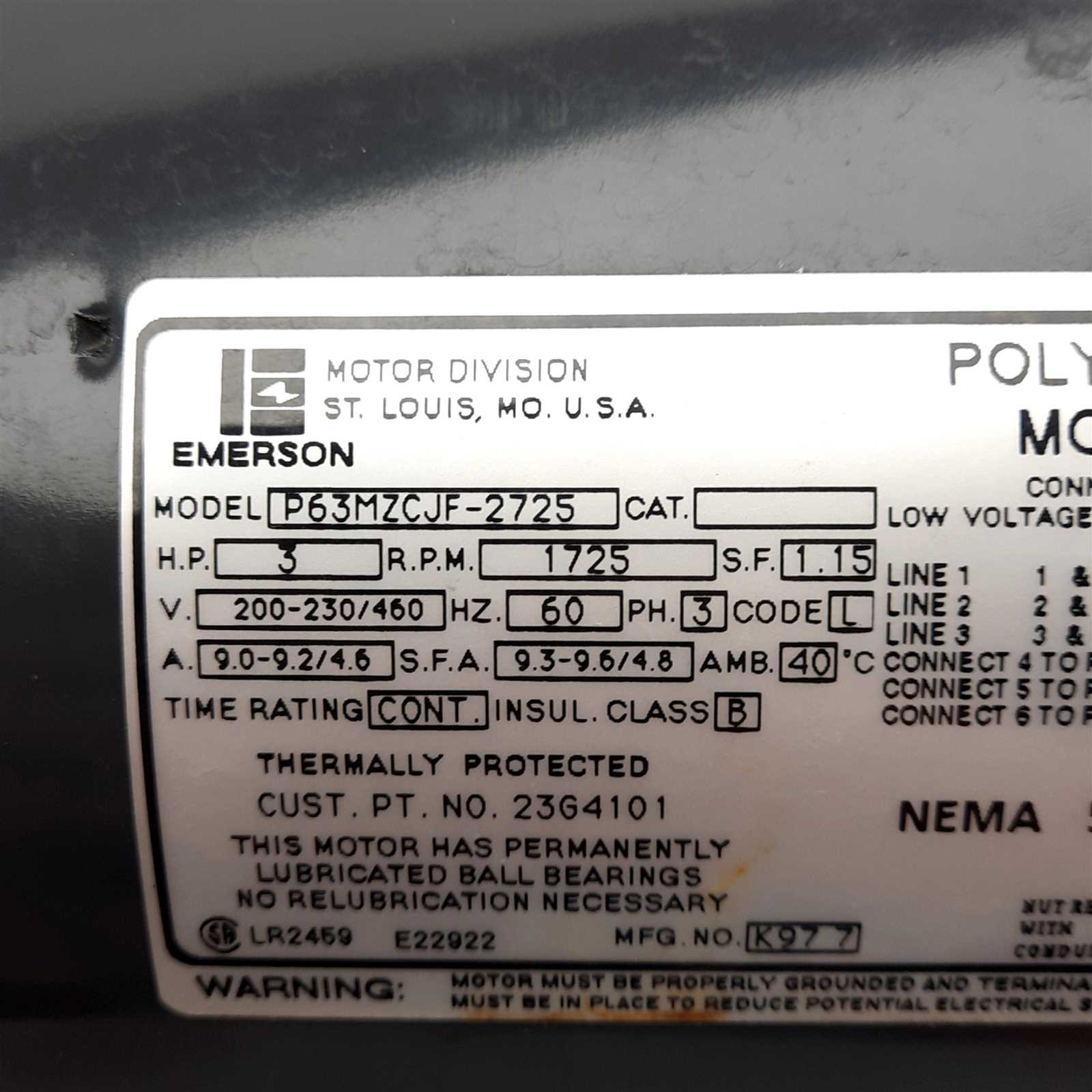 emerson electric motors wiring diagram