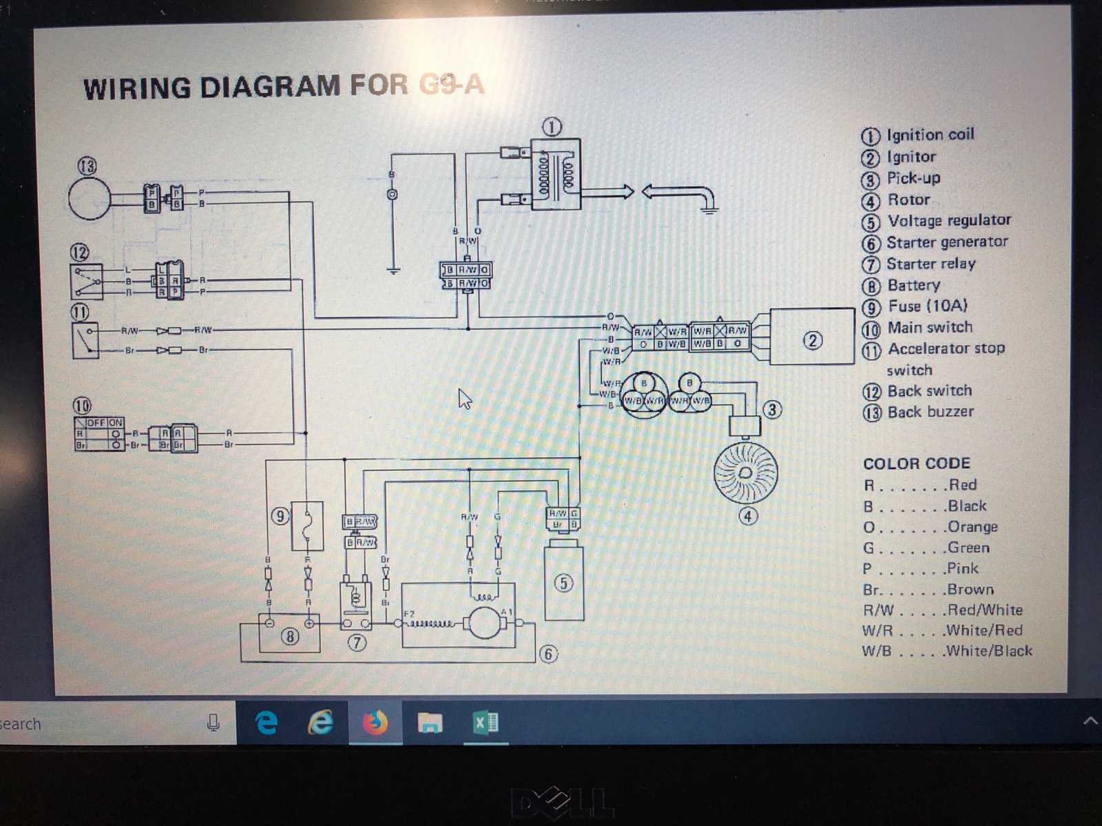 wiring diagram yamaha golf cart