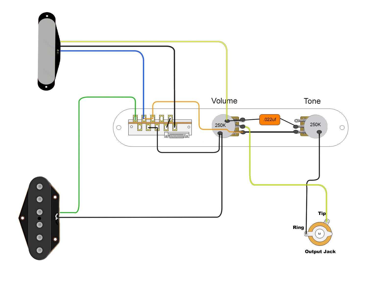 telecaster 4 way switch wiring diagram