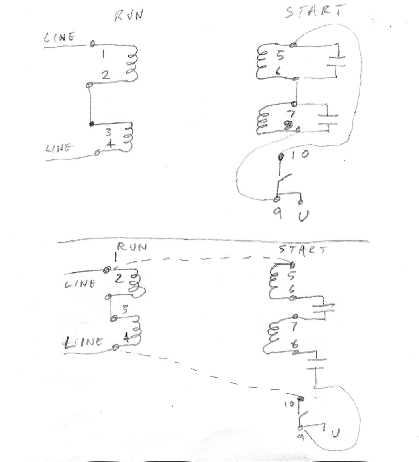 dual voltage electric motor wiring diagram