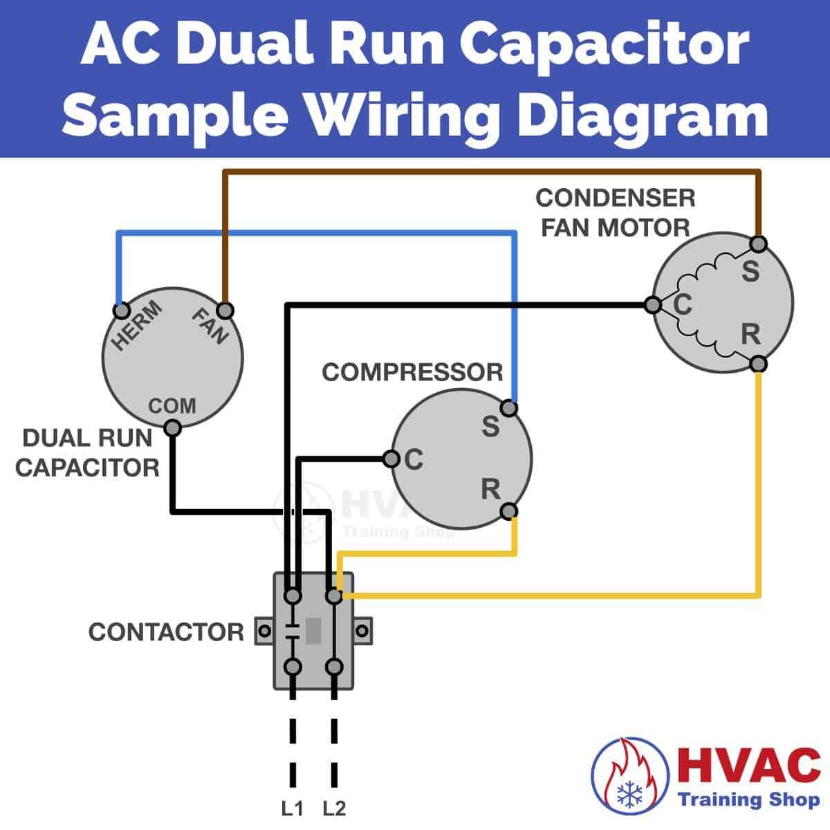 2 terminal capacitor wiring diagram