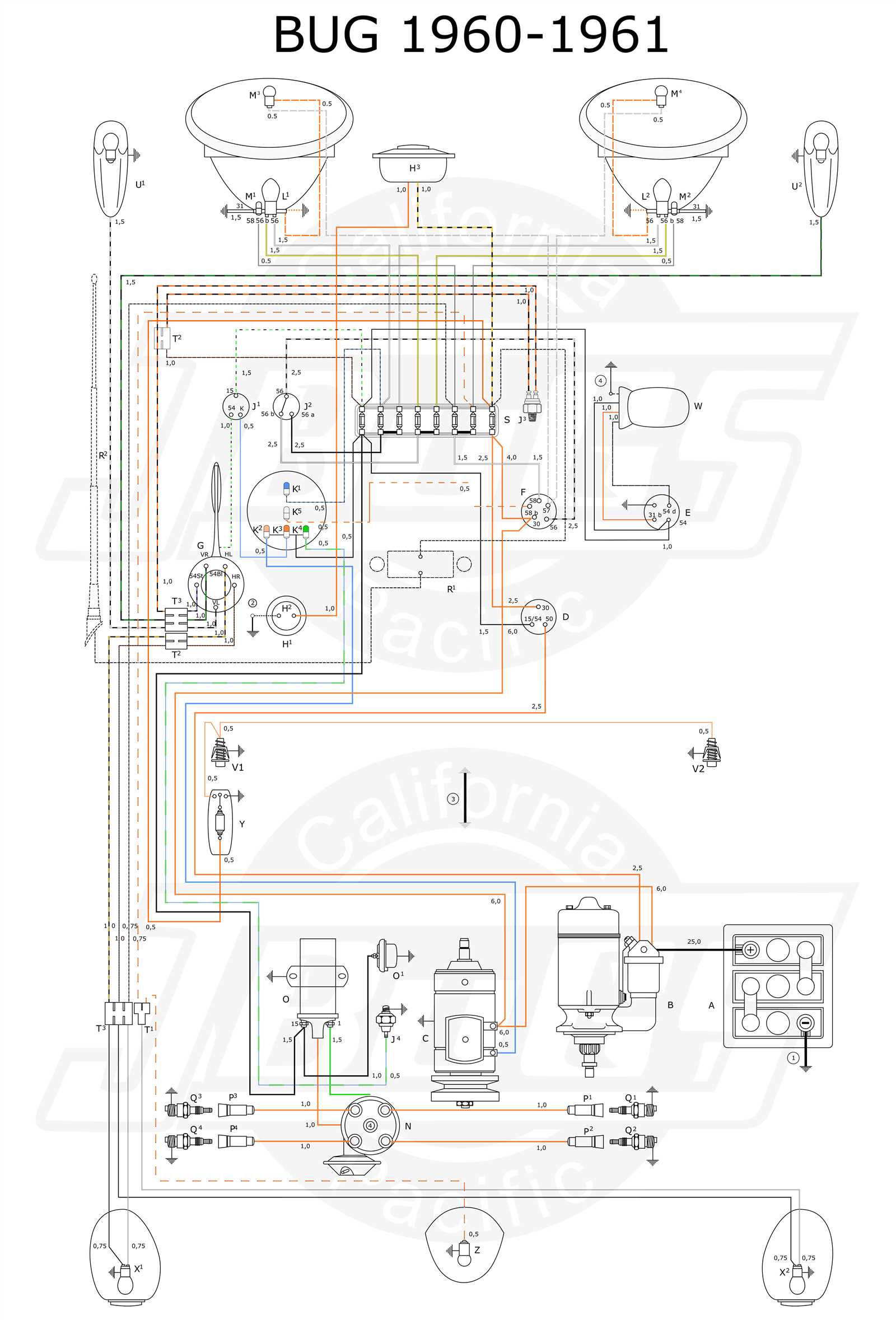 vw bug ignition coil wiring diagram