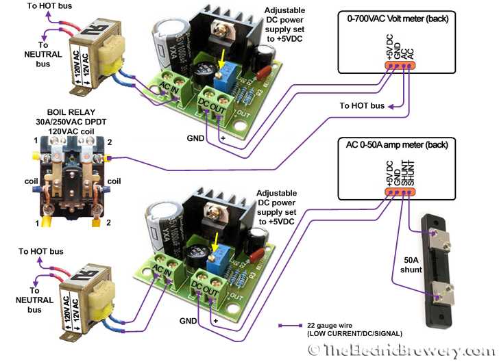 wiring diagram for amp meter