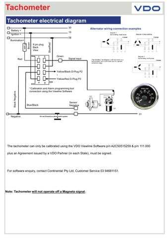 vdo tach wiring diagram