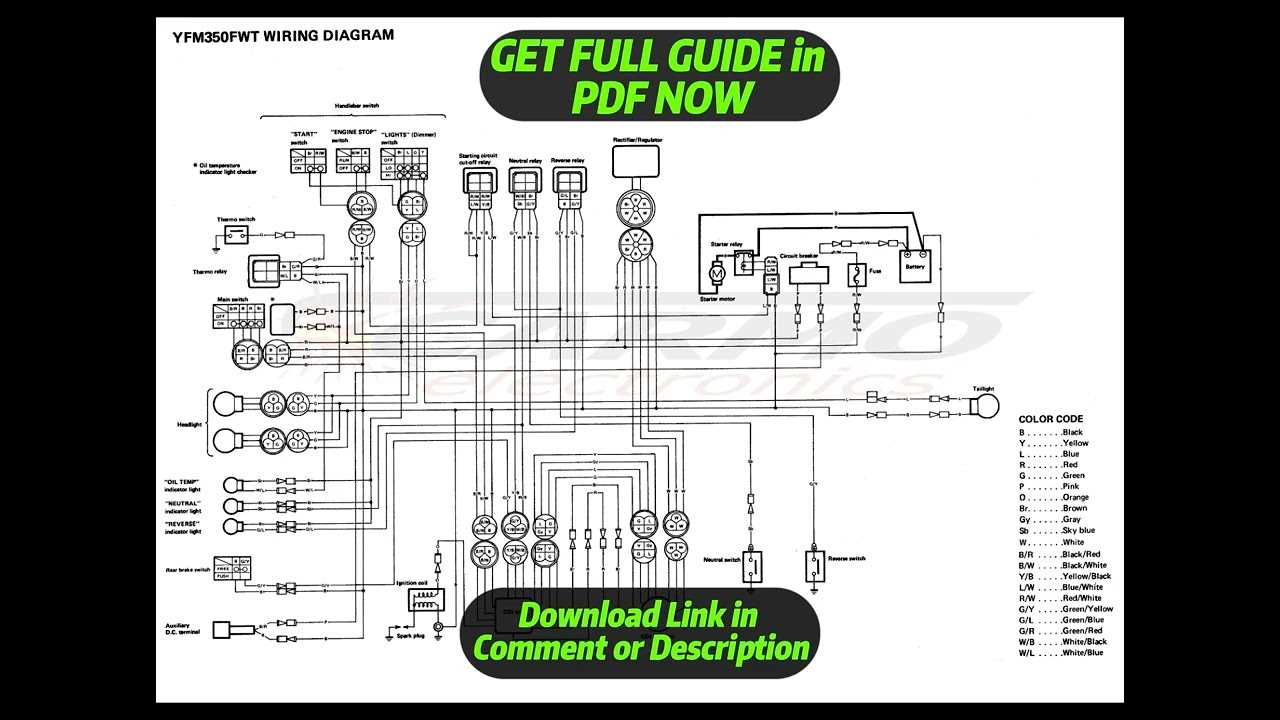 electric start yamaha moto 4 wiring diagram