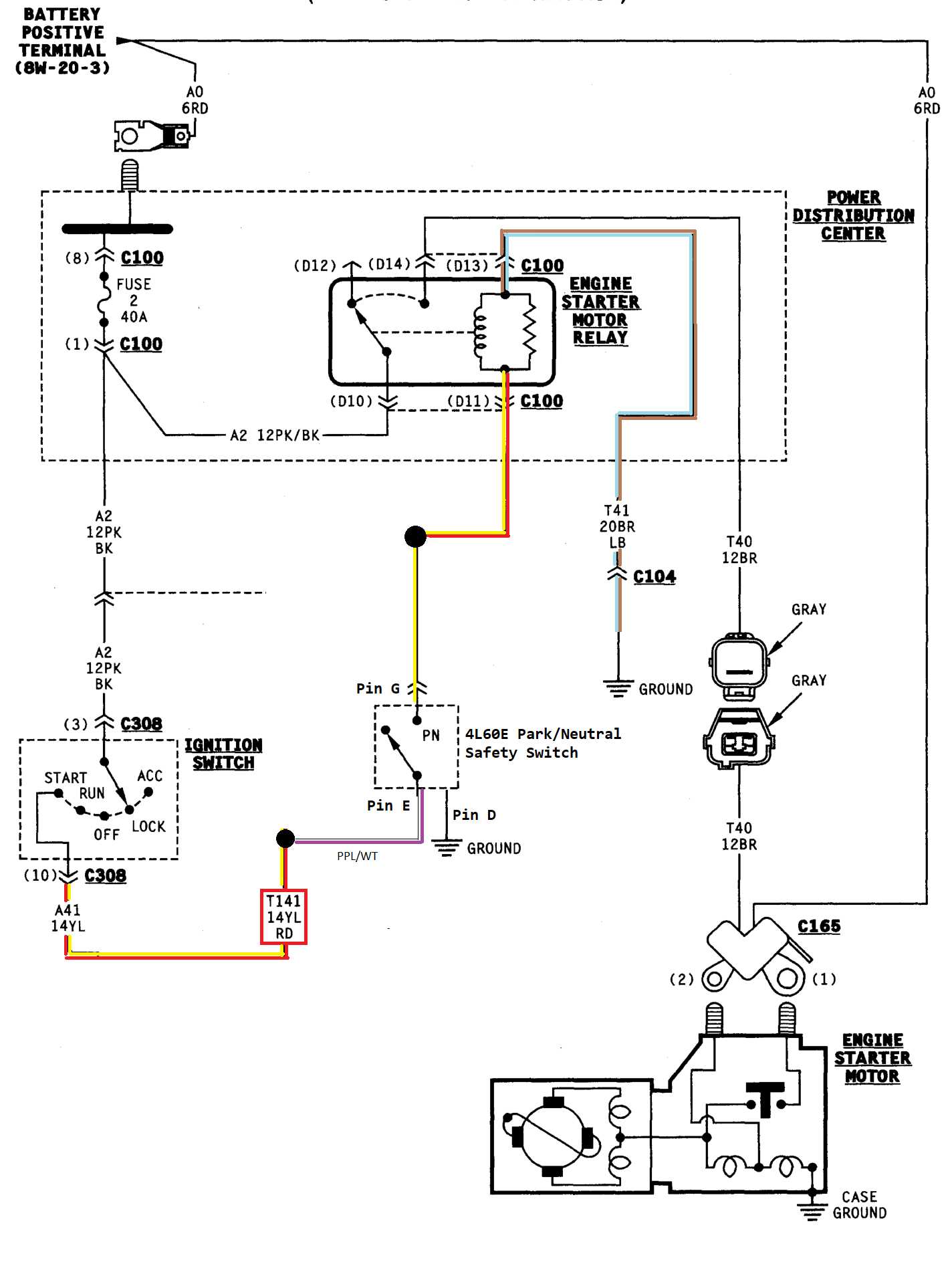 wiring diagram for neutral safety switch