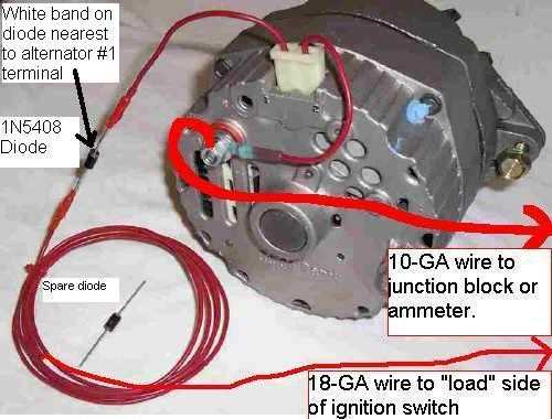 delco chevy 4 wire alternator wiring diagram