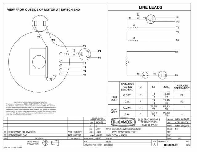 leeson electric motor wiring diagram