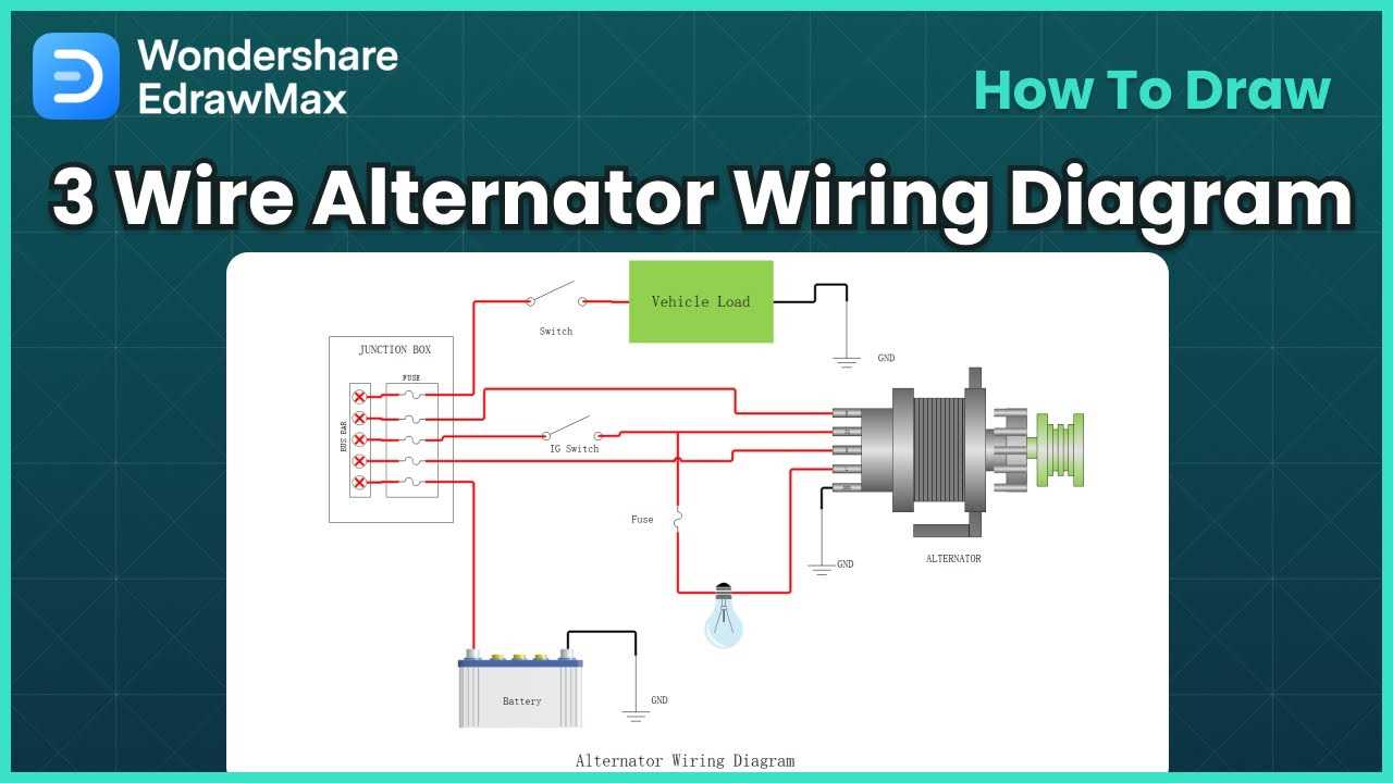 three wire alternator wiring diagram