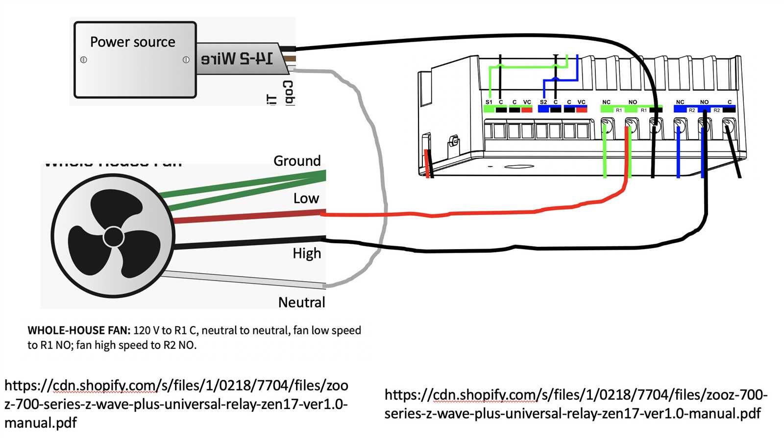 wiring an attic fan with thermostat diagram