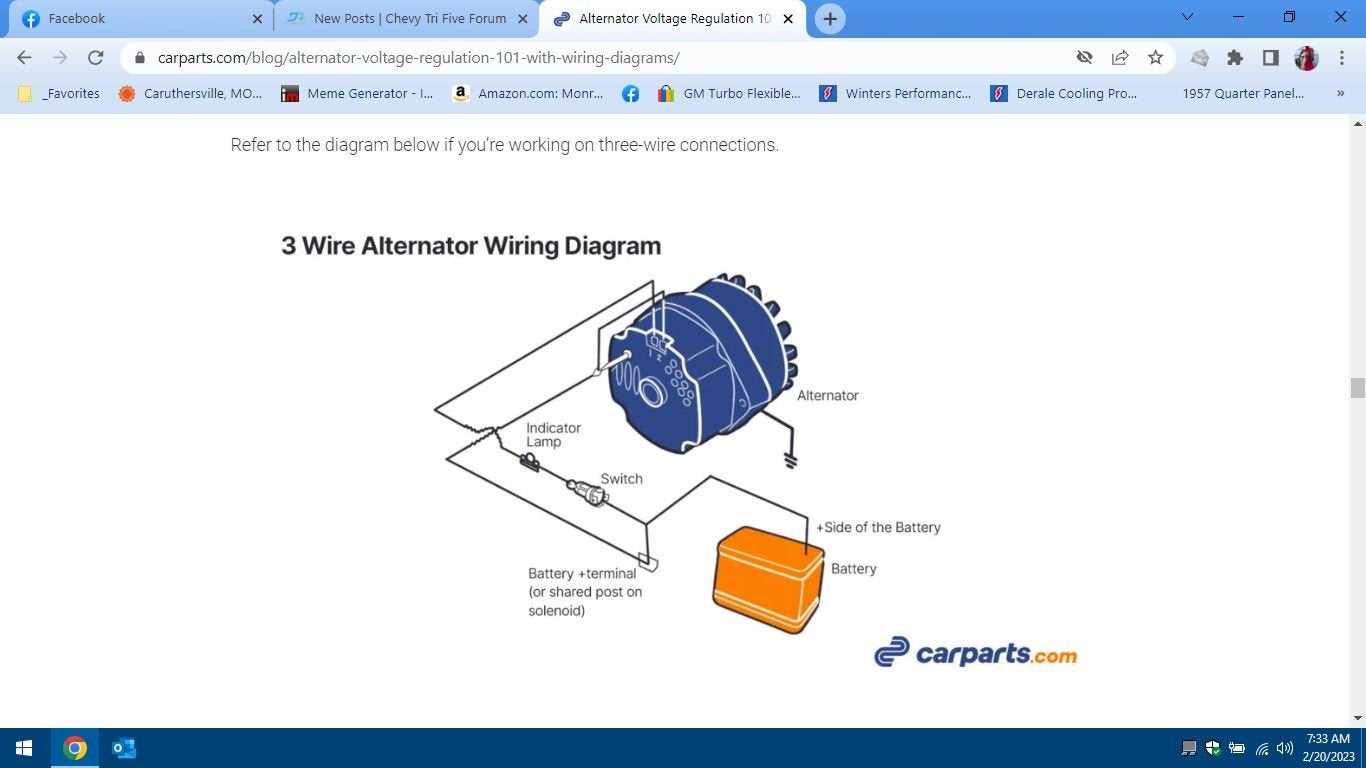 wiring diagram for a gm 3 wire alternator