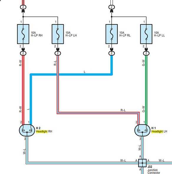 wiring diagram for headlights