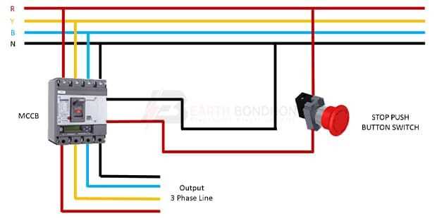 wiring diagram for shunt trip breaker