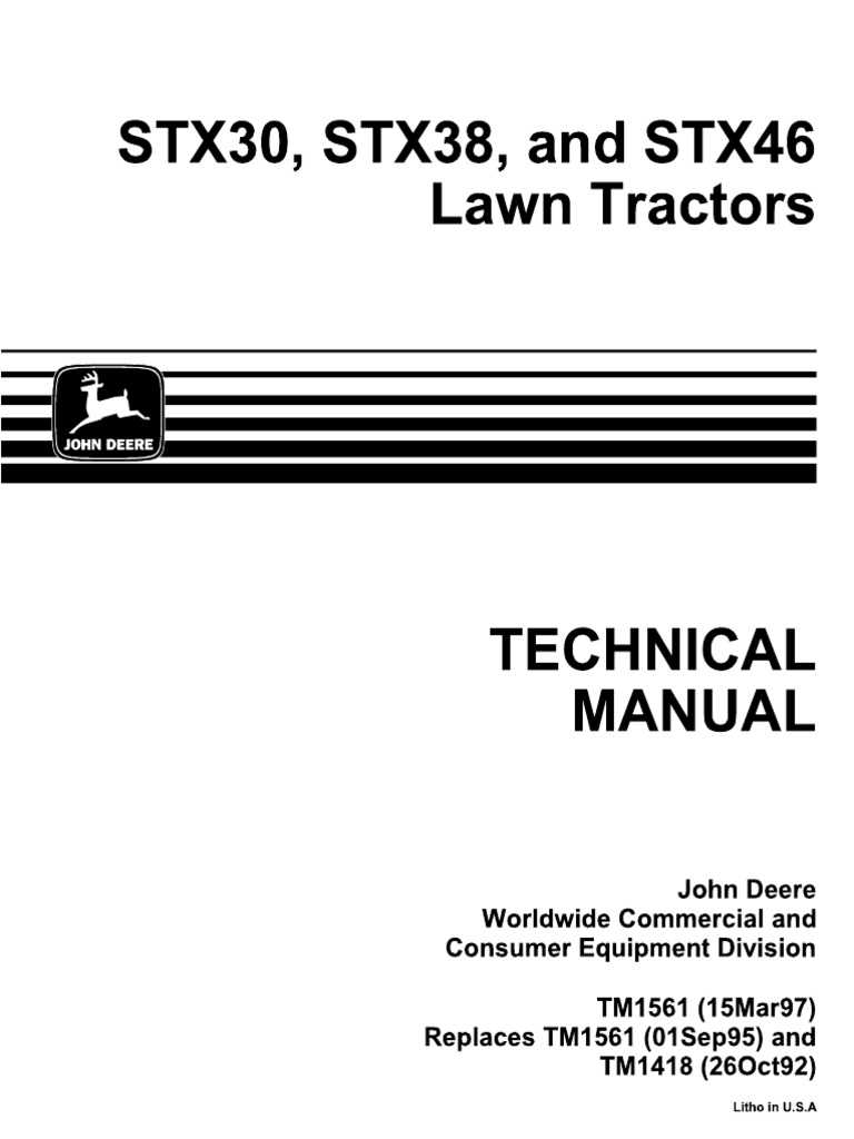 wiring diagram for stx38 john deere