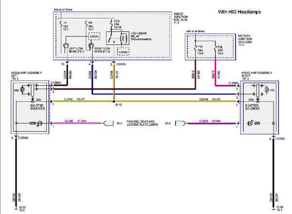 wiring diagram of headlight