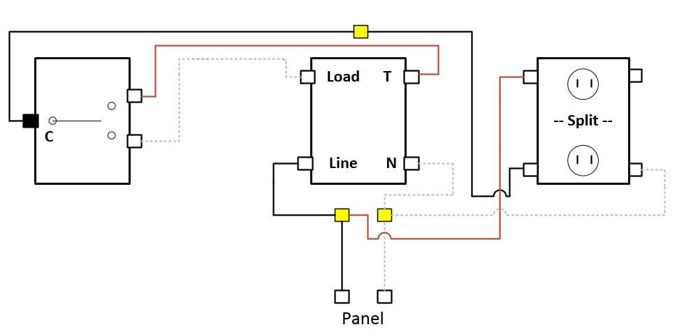 wiring diagram switched outlet