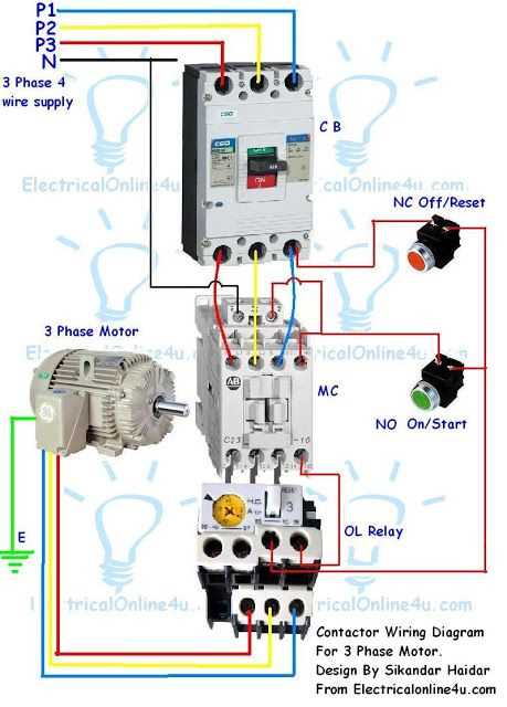 motor wiring diagram 3 phase