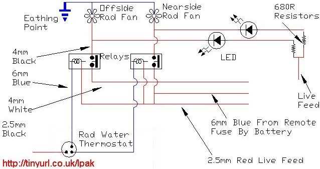 radiator fan relay wiring diagram