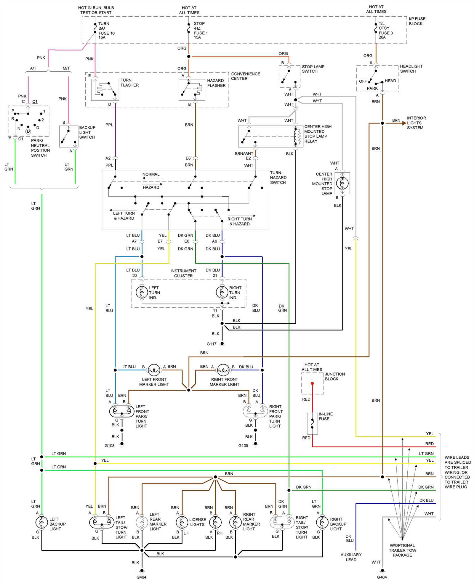 1994 chevy silverado brake light switch wiring diagram